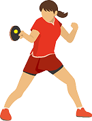 女子卓球選手のイラスト